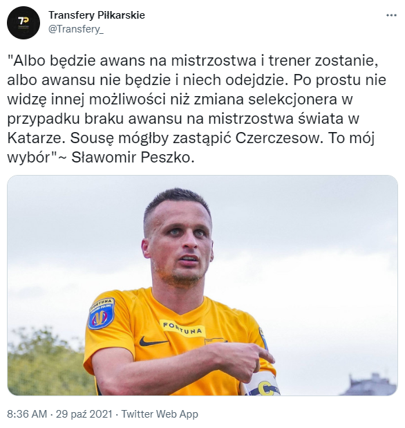 Peszko wskazał NASTĘPCĘ Paulo Sousy!